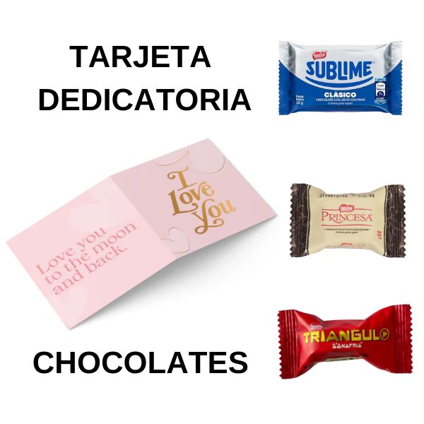 Tarjeta Dedicatoria + Chocolates