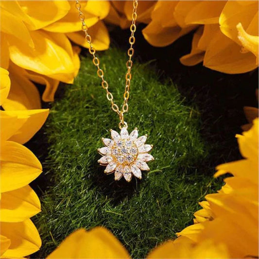 Collar Girasol Giratorio Gold