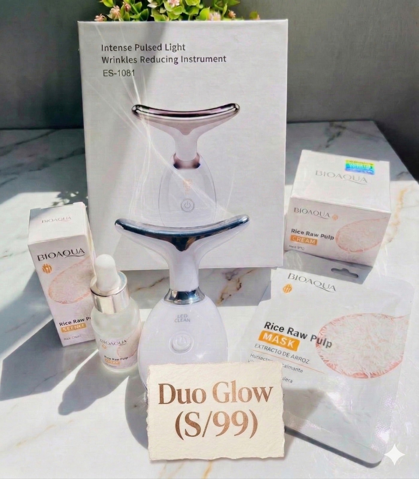 Masajeador facial led 7 colores